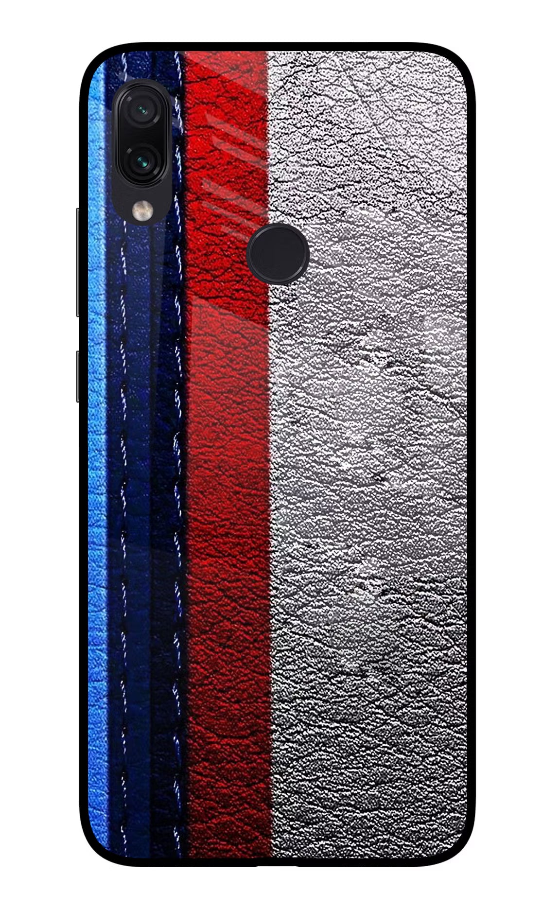 BMW Stripes Redmi Note 7/7S/7 Pro Glass Case Back Cover by Casekaro