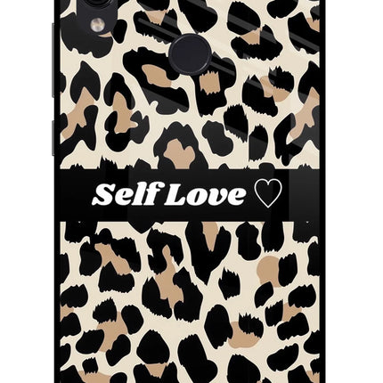 Leopard Print Self Love Redmi Note 7/7S/7 Pro Glass Case