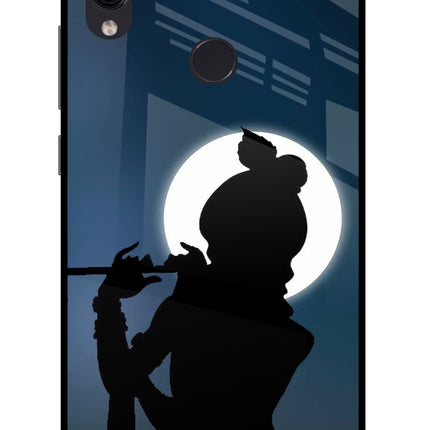 Shri Krishna Silhouette Redmi Note 7/7S/7 Pro Glass Case Back Cover by Casekaro