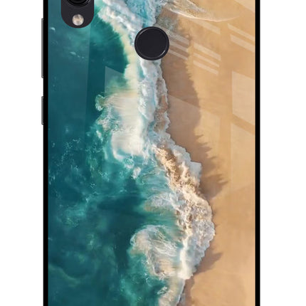 Ocean Beach Redmi Note 7/7S/7 Pro Glass Case Back Cover by Casekaro