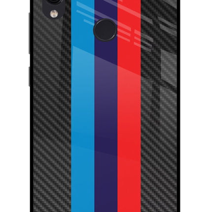 BMW Stripes Pattern Redmi Note 7/7S/7 Pro Glass Case Back Cover by Casekaro