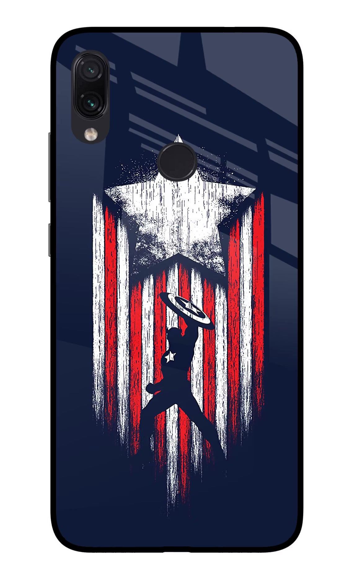 Captain America Marvel Art Redmi Note 7/7S/7 Pro Glass Case Back Cover by Casekaro