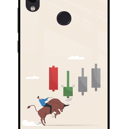 Bull Trading Momentum Redmi Note 7/7S/7 Pro Glass Case Back Cover by Casekaro