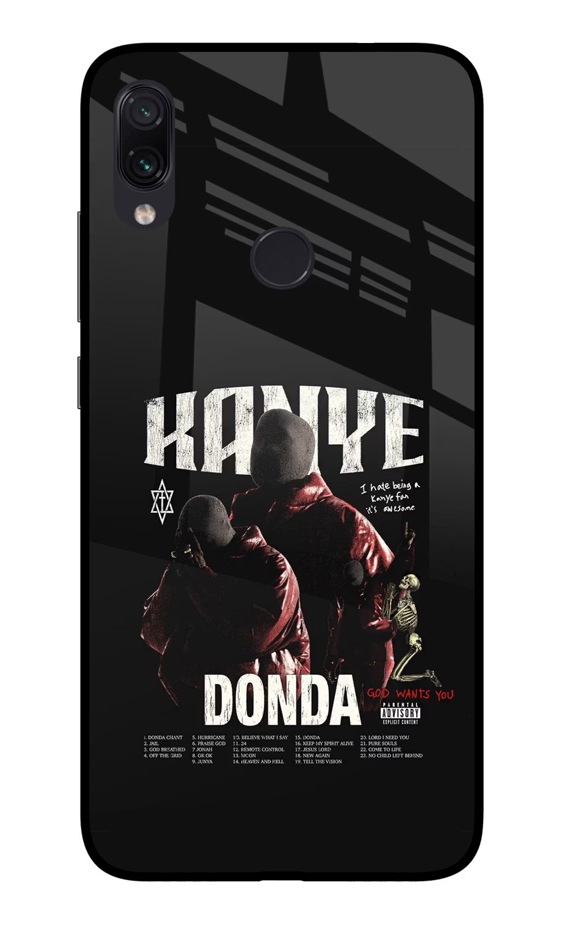 Donda Kanye West Redmi Note 7/7S/7 Pro Glass Case Back Cover by Casekaro