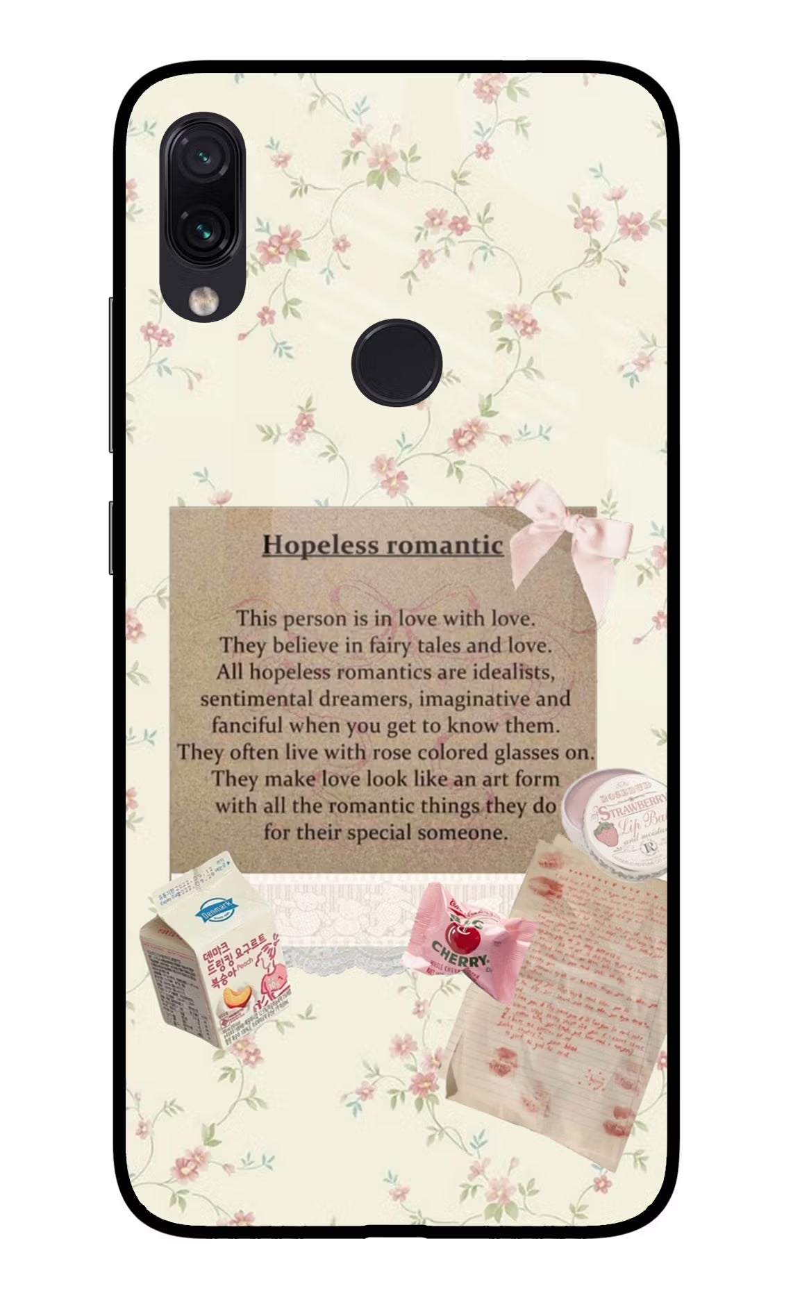 Hopeless Romantic Redmi Note 7/7S/7 Pro Glass Case