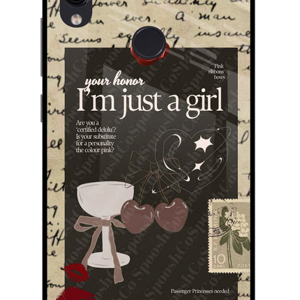 I am just a girl Redmi Note 7/7S/7 Pro Glass Case