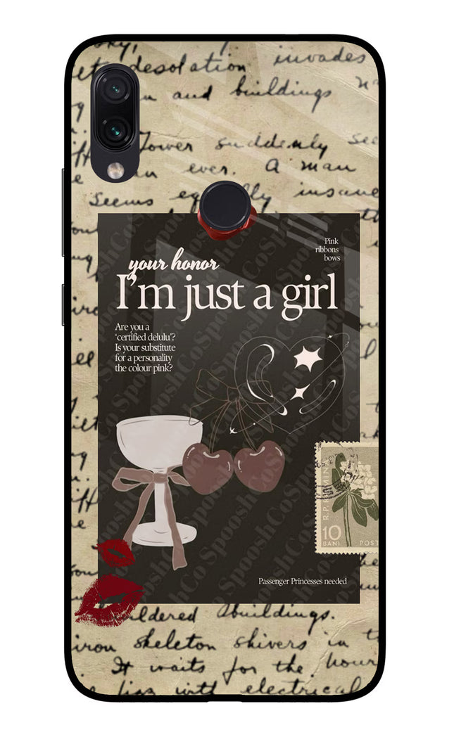 I am just a girl Redmi Note 7/7S/7 Pro Glass Case