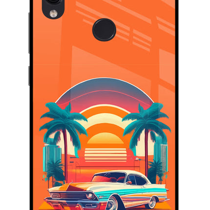 Palm Drive 80s Redmi Note 7/7S/7 Pro Glass Case Back Cover by Casekaro