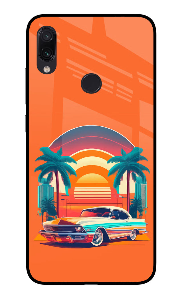 Palm Drive 80s Redmi Note 7/7S/7 Pro Glass Case Back Cover by Casekaro