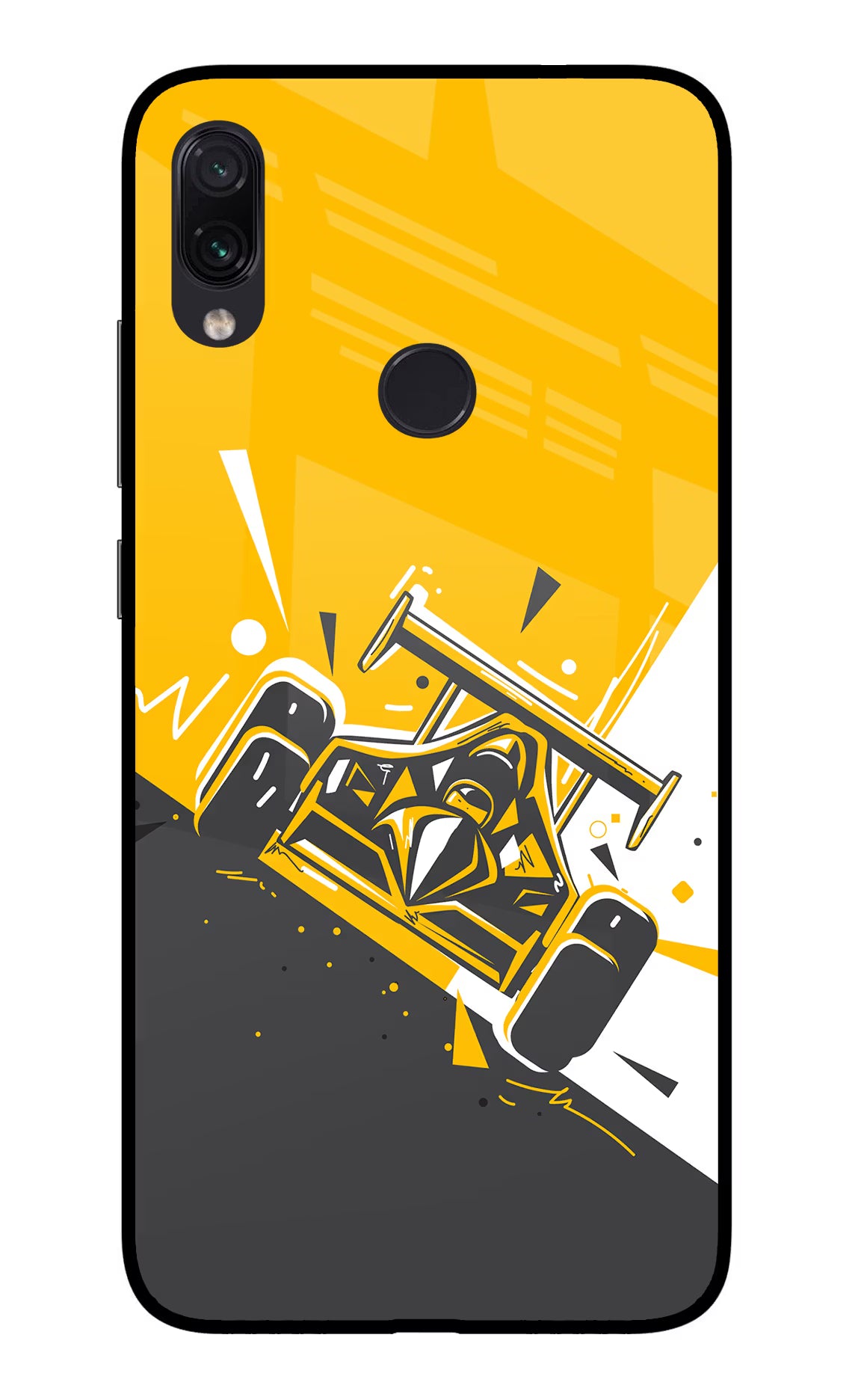 Track King Redmi Note 7/7S/7 Pro Glass Case Back Cover by Casekaro