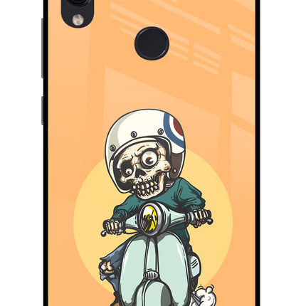Undead Biker Redmi Note 7/7S/7 Pro Glass Case Back Cover by Casekaro