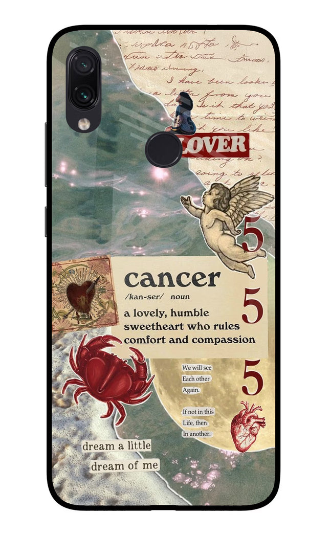Cancer Zodiac Redmi Note 7/7S/7 Pro Glass Case Back Cover by Casekaro