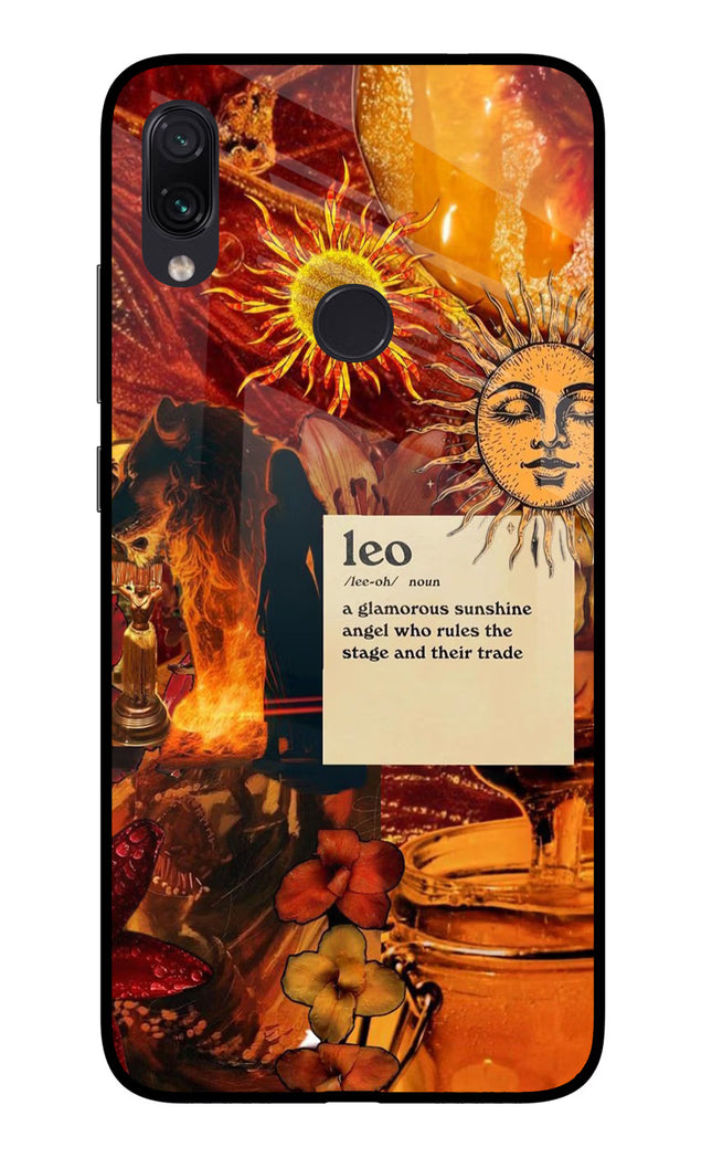 Leo Zodiac Redmi Note 7/7S/7 Pro Glass Case Back Cover by Casekaro