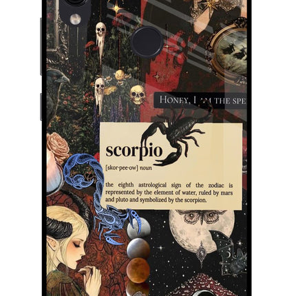 Scorpio Zodiac Redmi Note 7/7S/7 Pro Glass Case Back Cover by Casekaro