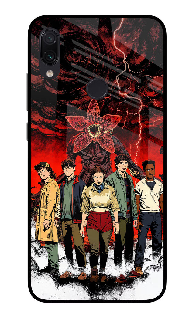 Ordinary Things Characters Redmi Note 7/7S/7 Pro Glass Case Back Cover by Casekaro
