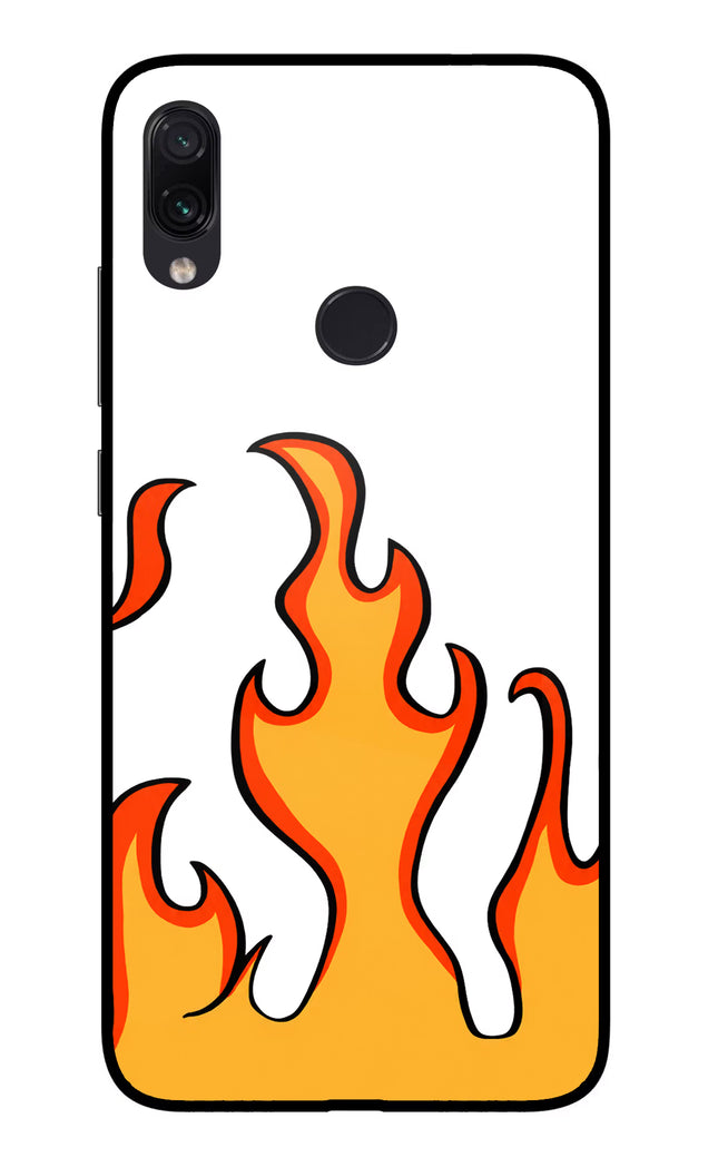 Fired Up – White Redmi Note 7/7S/7 Pro Glass Case Back Cover by Casekaro