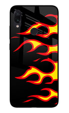 Side Sweep Flames Redmi Note 7/7S/7 Pro Glass Case