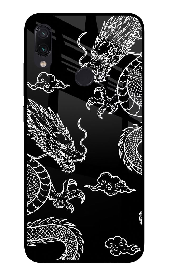 Twin Dragons Redmi Note 7/7S/7 Pro Glass Case Back Cover by Casekaro