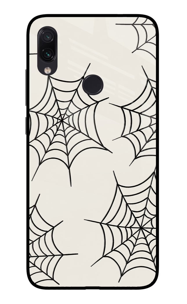 Spider Web Redmi Note 7/7S/7 Pro Glass Case Back Cover by Casekaro