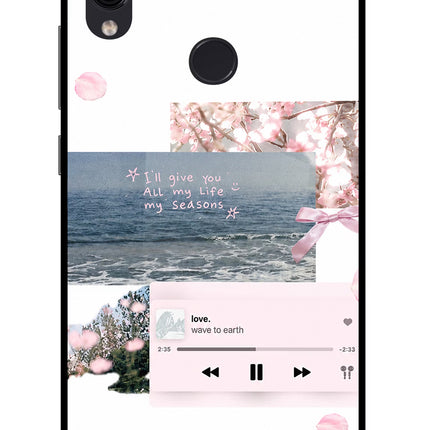 Wave to earth Redmi Note 7/7S/7 Pro Glass Case Back Cover by Casekaro