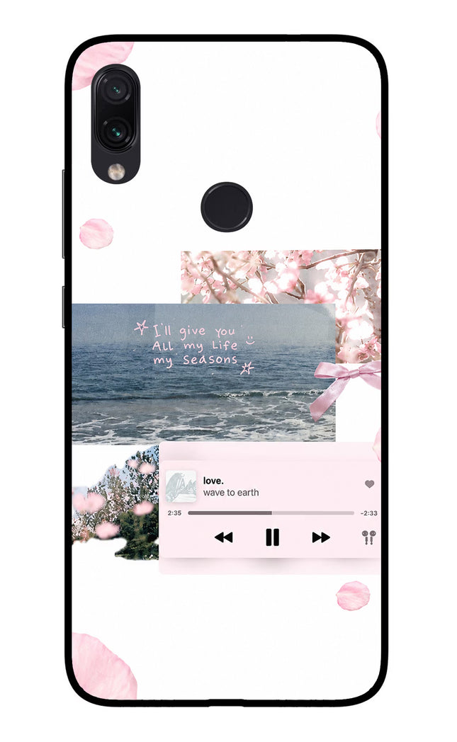 Wave to earth Redmi Note 7/7S/7 Pro Glass Case Back Cover by Casekaro