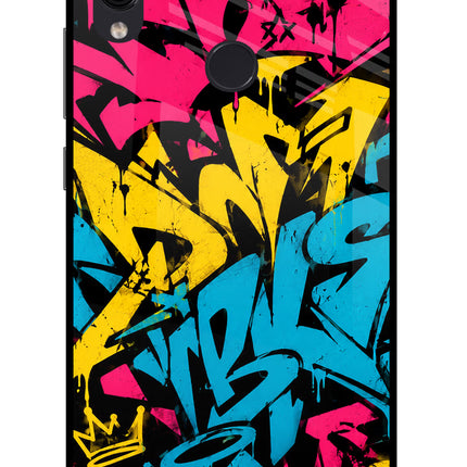 Graffiti Vibe Redmi Note 7/7S/7 Pro Glass Case Back Cover by Casekaro