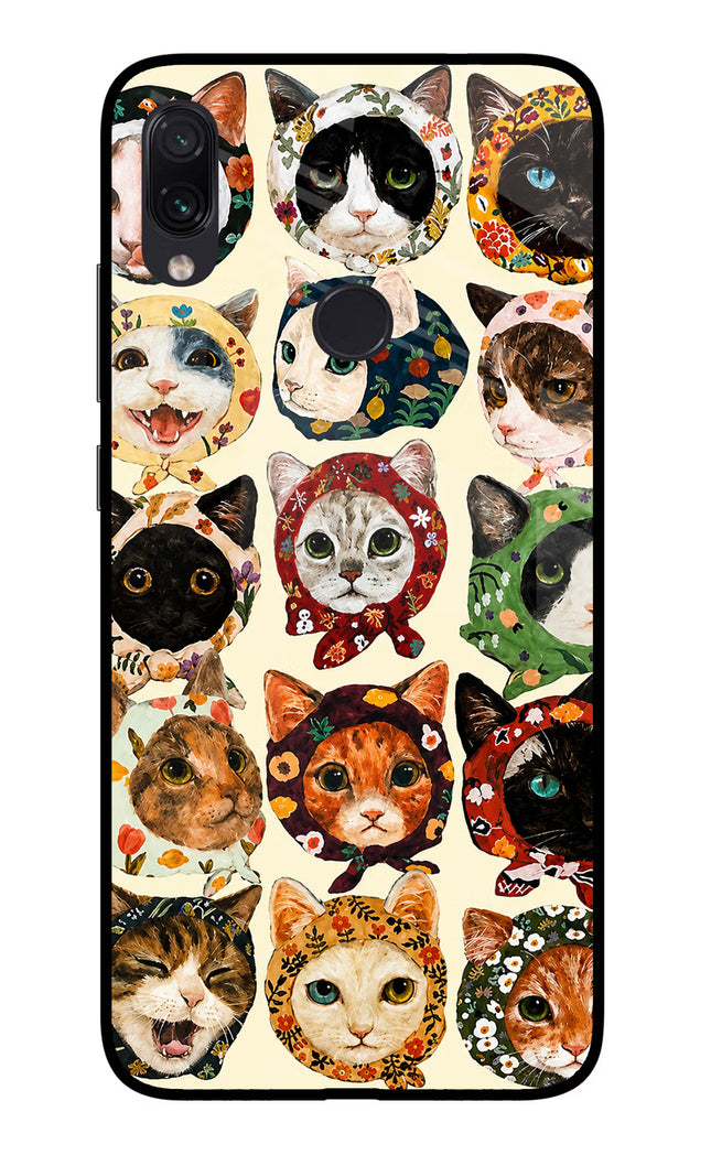 Cool Cat Redmi Note 7/7S/7 Pro Glass Case Back Cover by Casekaro