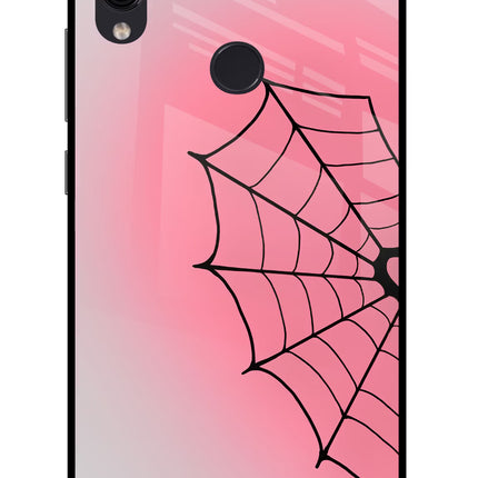 Pink Web Redmi Note 7/7S/7 Pro Glass Case