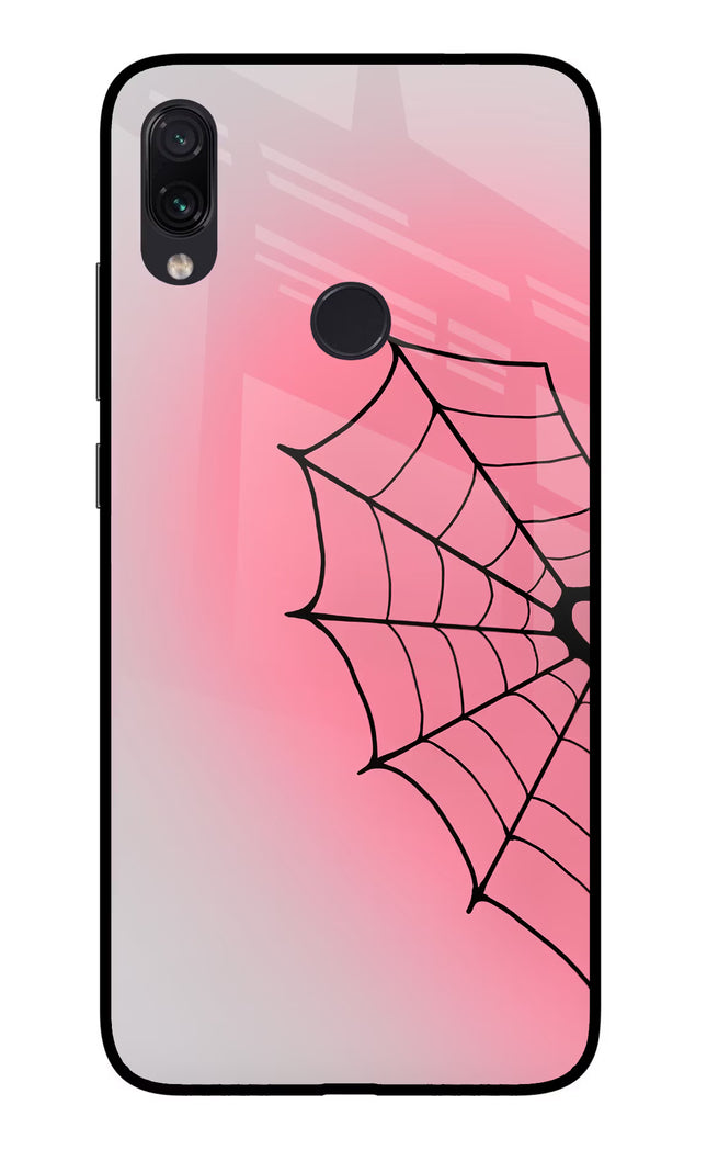 Pink Web Redmi Note 7/7S/7 Pro Glass Case Back Cover by Casekaro