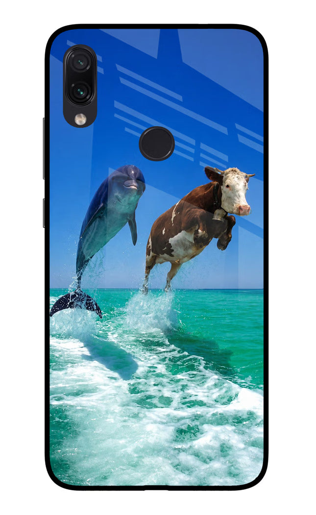 Dolphin vs Cow Redmi Note 7/7S/7 Pro Glass Case