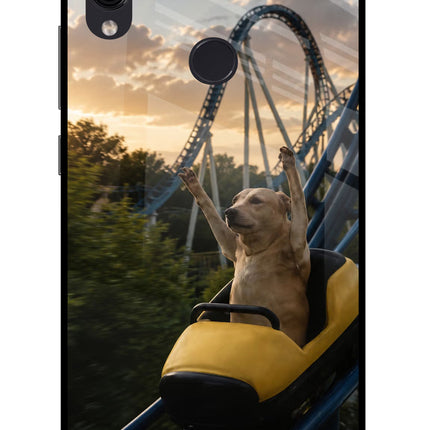 Rollercoaster Dog Redmi Note 7/7S/7 Pro Glass Case