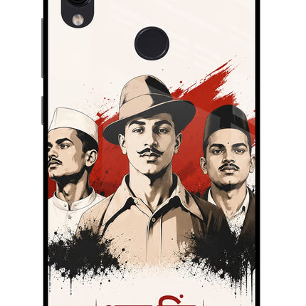 Bhagat Singh Trio Redmi Note 7/7S/7 Pro Glass Case Back Cover by Casekaro