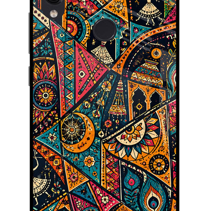Folk Print Redmi Note 7/7S/7 Pro Glass Case
