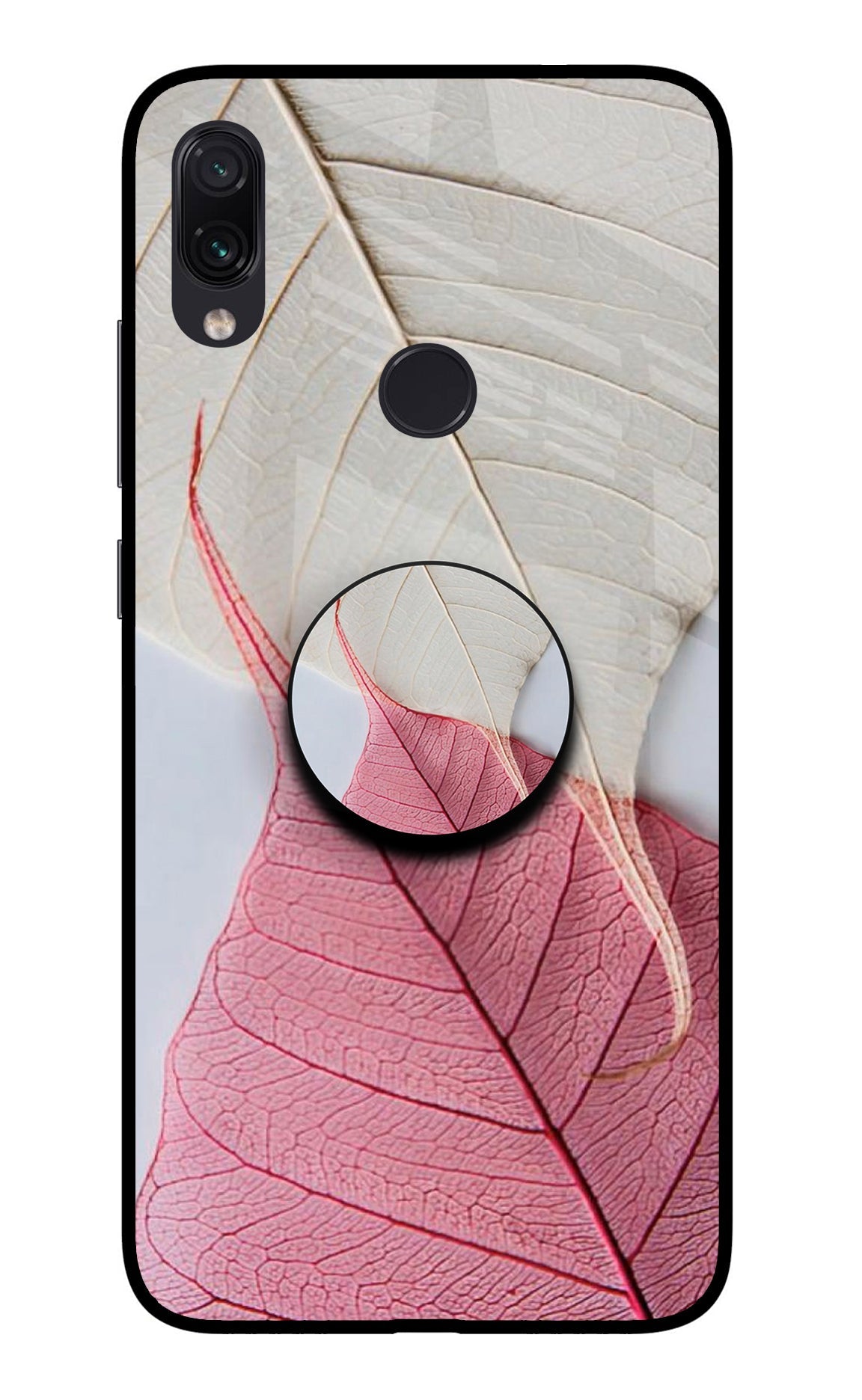 White Pink Leaf Redmi Note 7/7S/7 Pro Pop Case