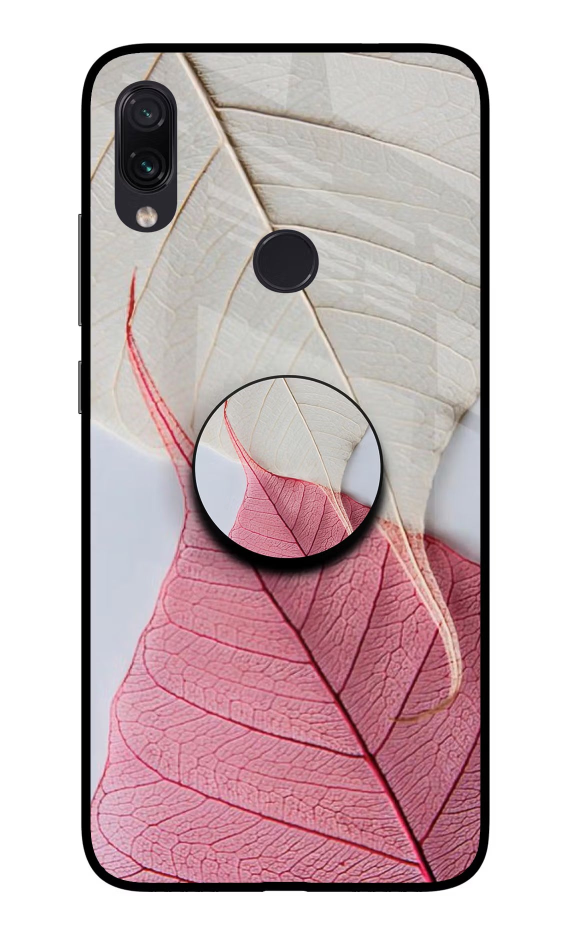 White Pink Leaf Redmi Note 7/7S/7 Pro Pop Case by Casekaro