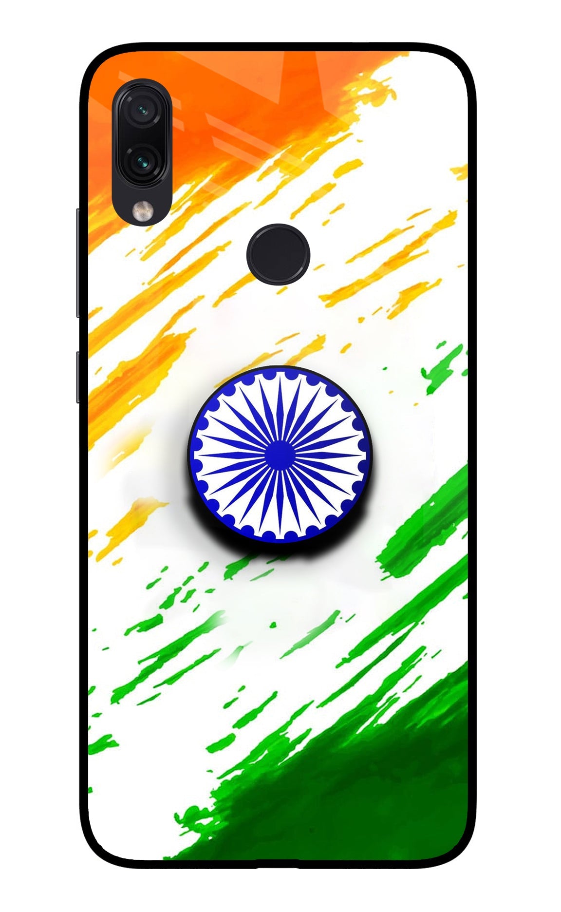 Indian Flag Ashoka Chakra Redmi Note 7/7S/7 Pro Glass Case