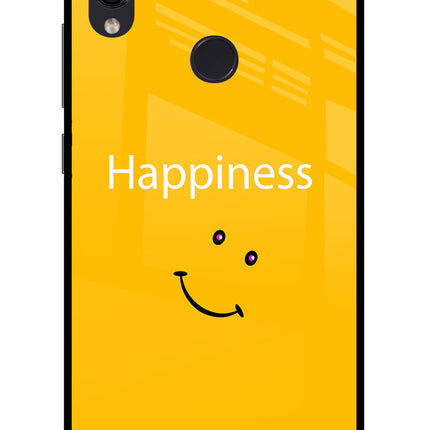 Happiness With Smiley Redmi Note 7 Pro Glass Case Back Cover by Casekaro