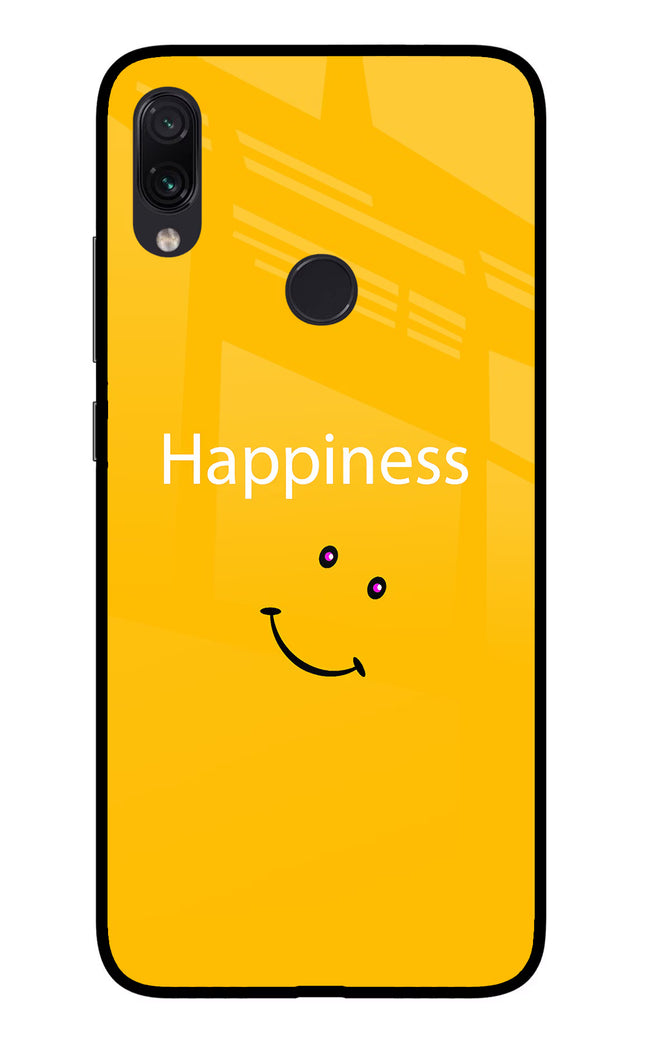 Happiness With Smiley Redmi Note 7 Pro Glass Case Back Cover by Casekaro
