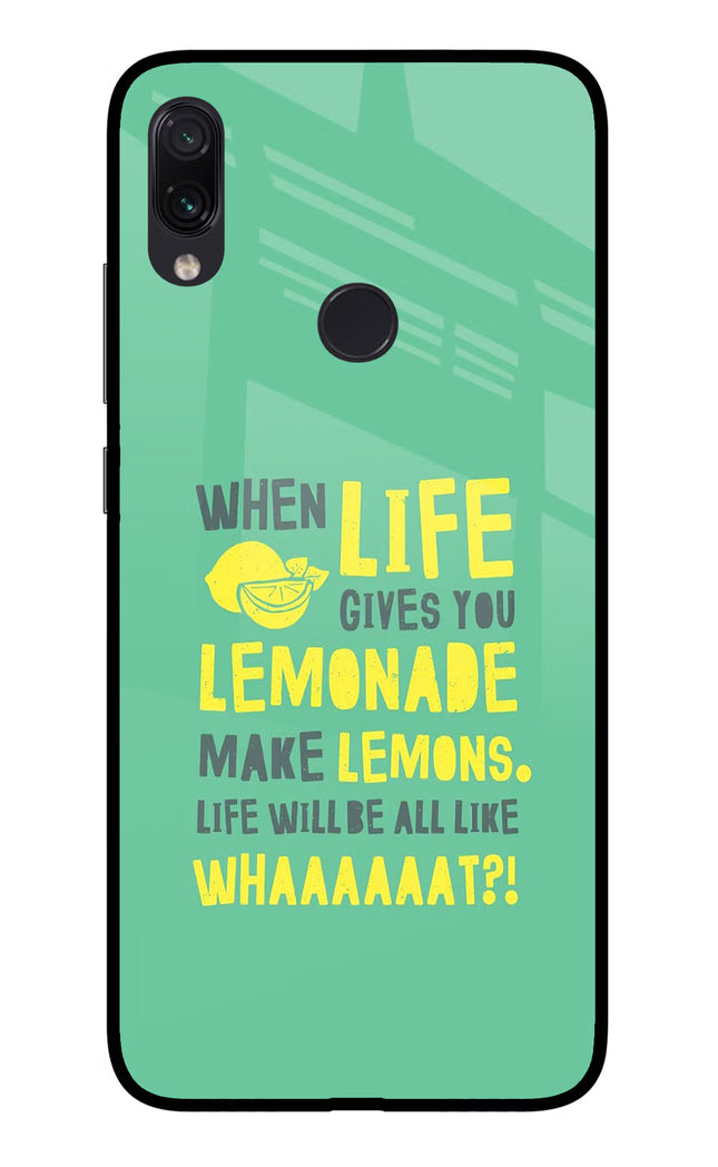 Quote Redmi Note 7 Pro Glass Case Back Cover by Casekaro