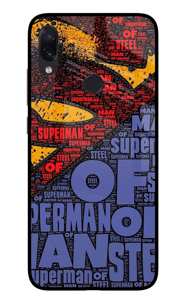 Superman Redmi Note 7 Pro Glass Case Back Cover by Casekaro