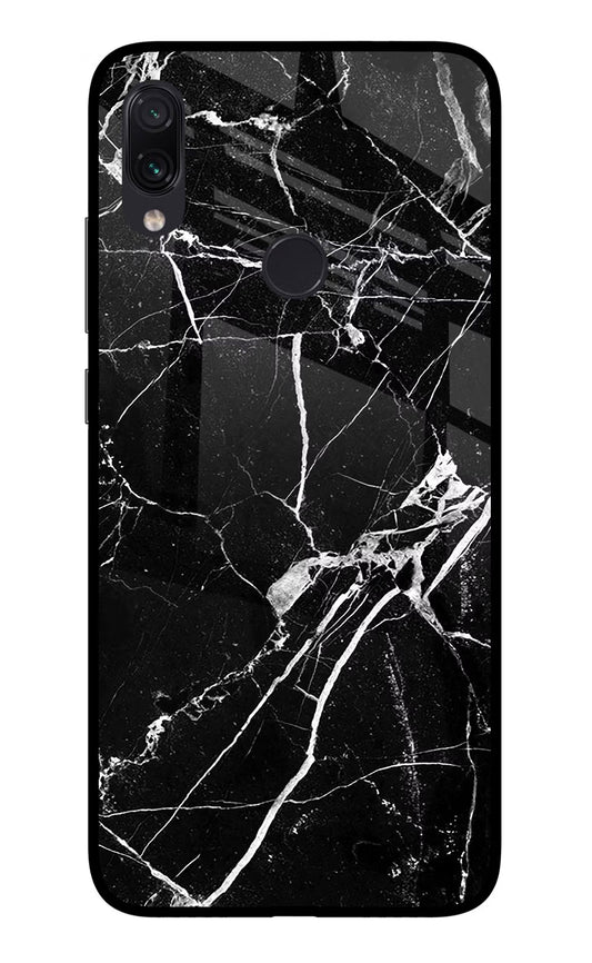 Black Marble Pattern Redmi Note 7 Pro Glass Case