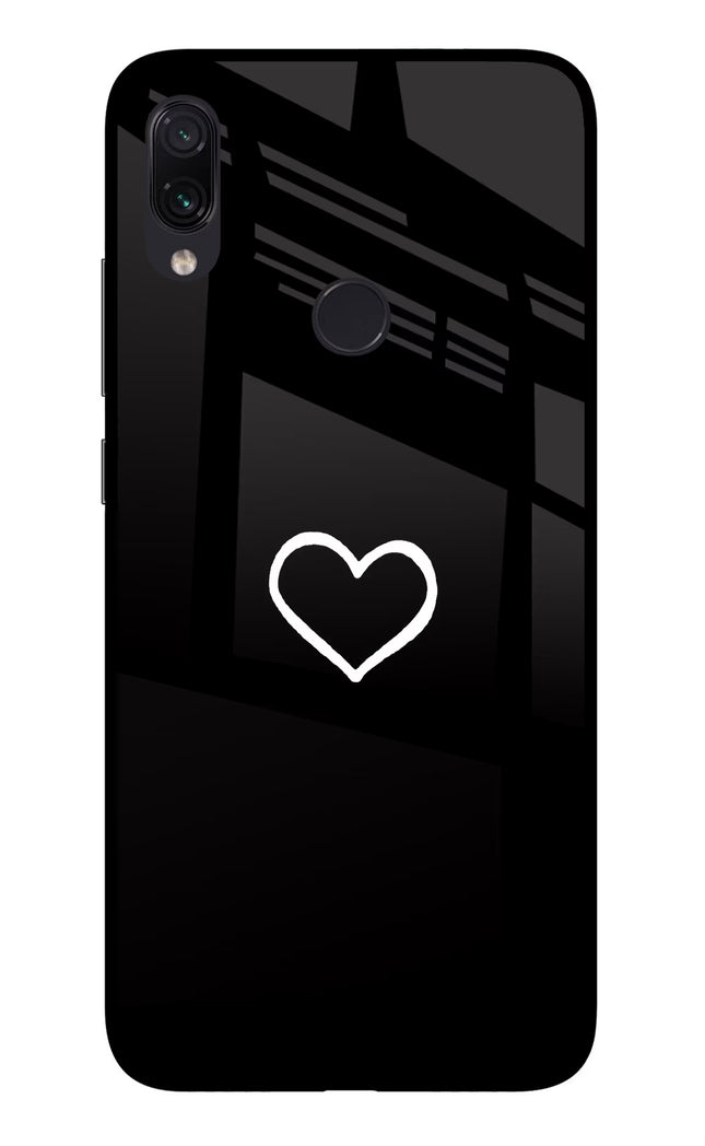 Heart Redmi Note 7 Pro Glass Case Back Cover by Casekaro