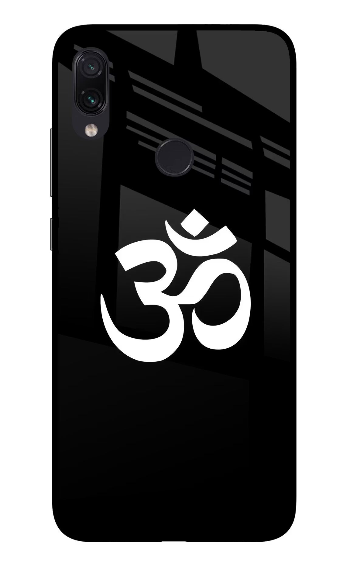 Om Redmi Note 7 Pro Glass Case Back Cover by Casekaro