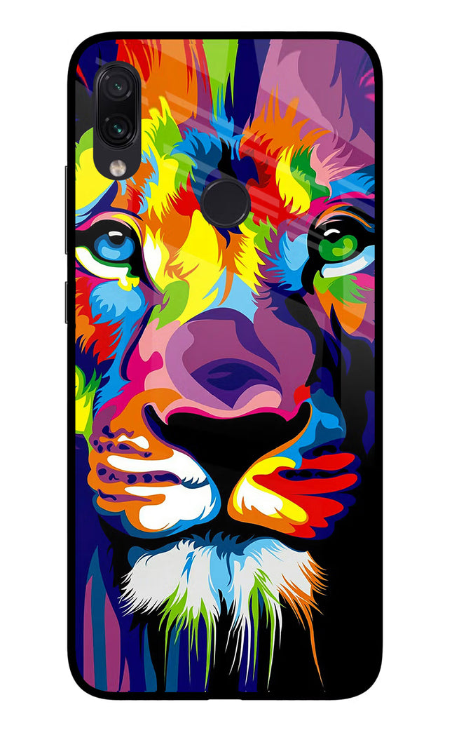 Lion Redmi Note 7 Pro Glass Case Back Cover by Casekaro