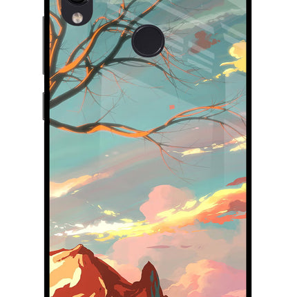 Scenery Redmi Note 7 Pro Glass Case Back Cover by Casekaro