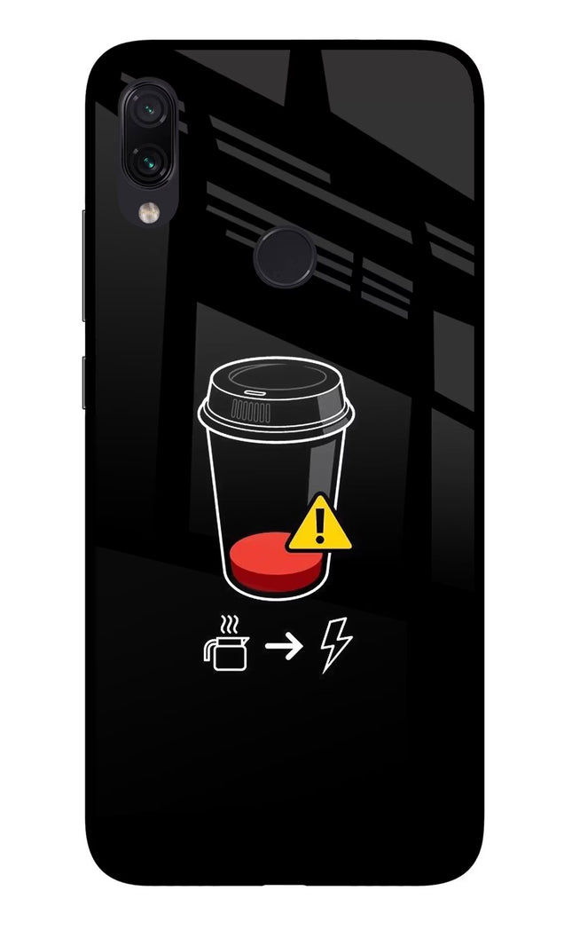 Coffee Redmi Note 7 Pro Glass Case Back Cover by Casekaro