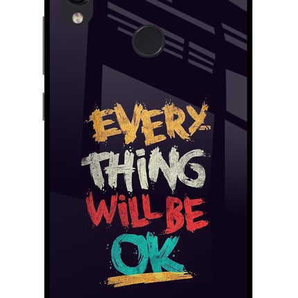 Everything Will Be Ok Redmi Note 7 Pro Glass Case Back Cover by Casekaro