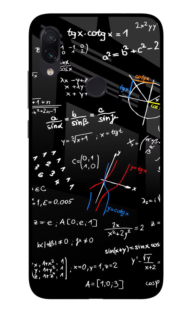 Mathematics Formula Redmi Note 7 Pro Glass Case Back Cover by Casekaro