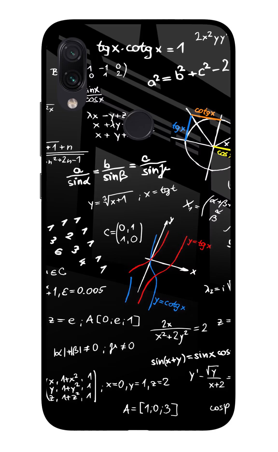 Mathematics Formula Redmi Note 7 Pro Glass Case