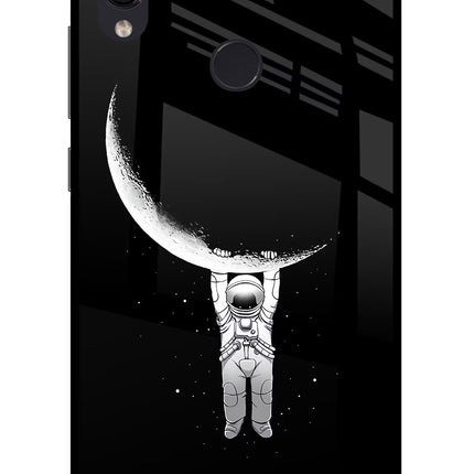 Moon Space Redmi Note 7 Pro Glass Case Back Cover by Casekaro